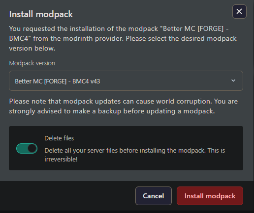 Install Modpack