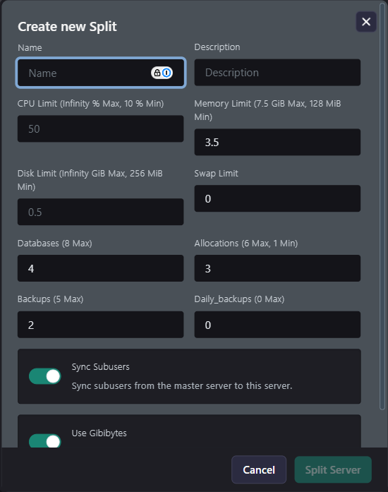 splitter-menu
