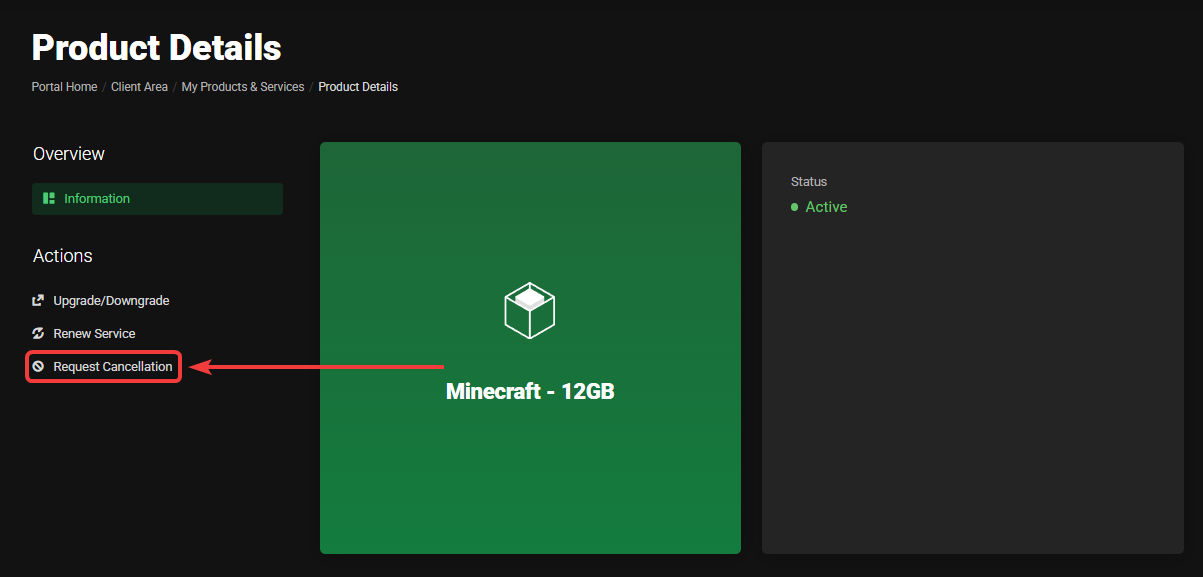 Request Cancellation